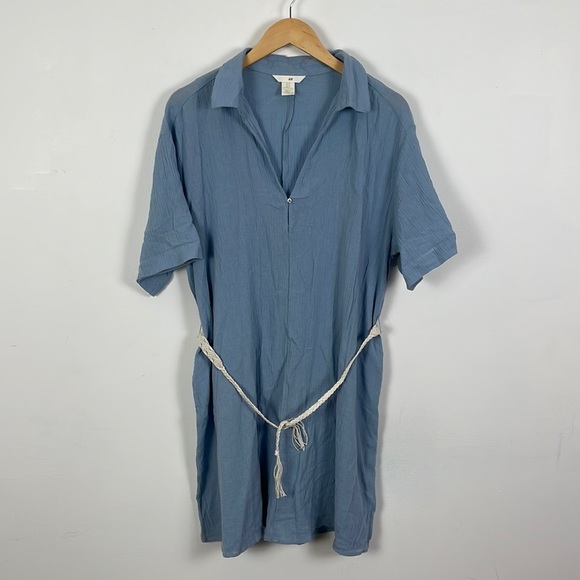 H&M Tie Belt Shirt Dress - M - Picture 1 of 5